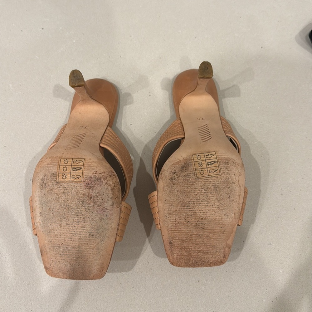 PAIGE Leigh open toe sandals in blush leather - Picture 10 of 13